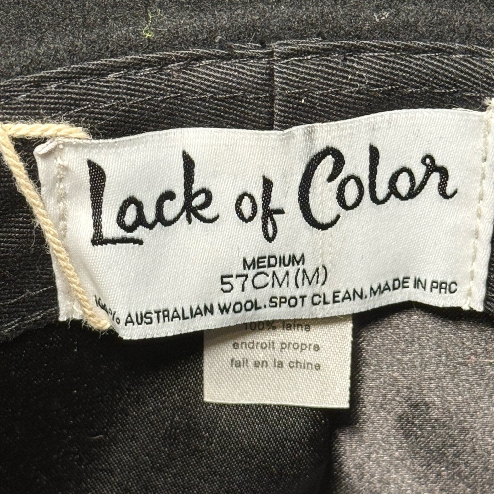Lack of Color Benson Hat – Black Wool Wide Brim – Size M (57cm) - Picture 4 of 4
